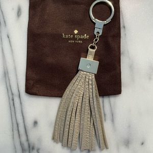 Gold Kate Spade Tassel Keychain